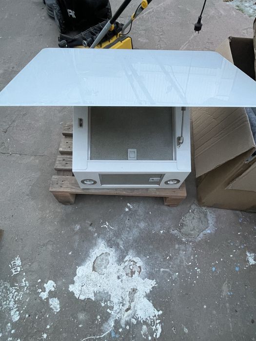 Okap Ikea biały szklany