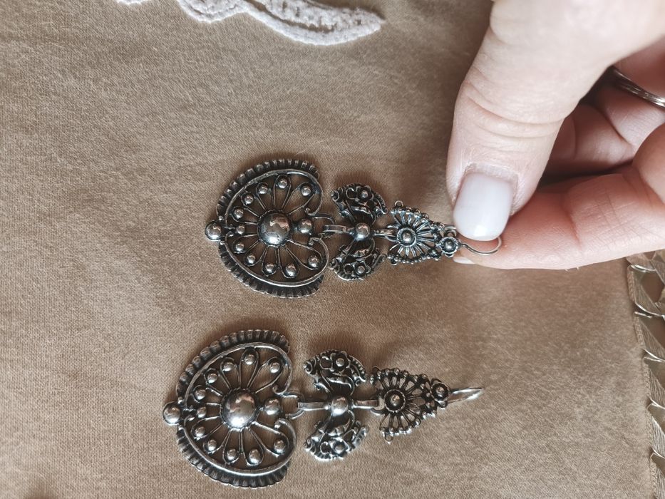 Brincos em prata, minhotos, elegantes