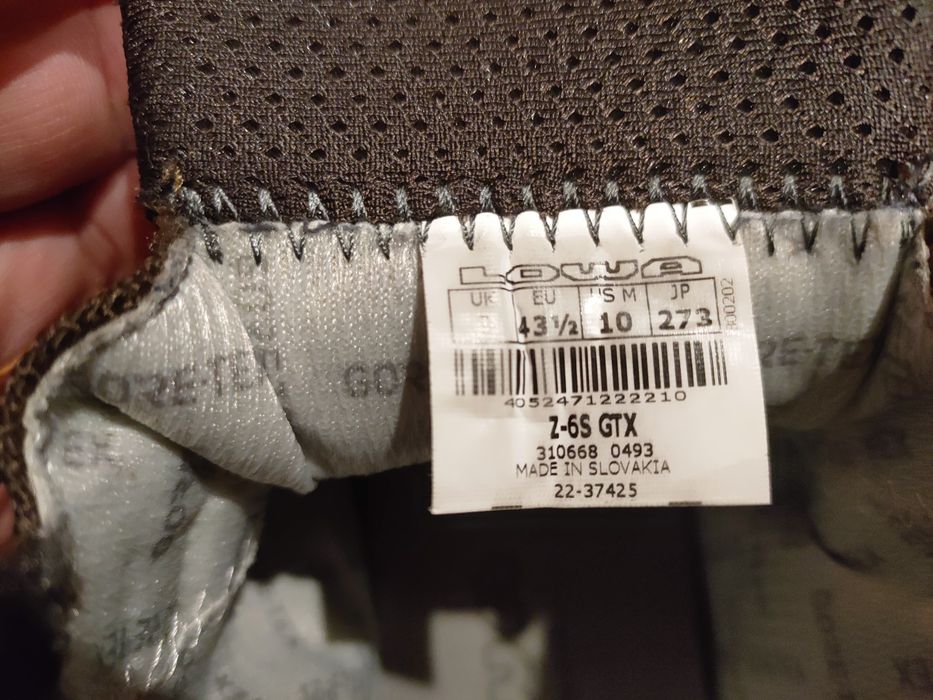 Продаж берців Лова Z-6S GTX, демісезонні , розмір 43,5, стан - як нові