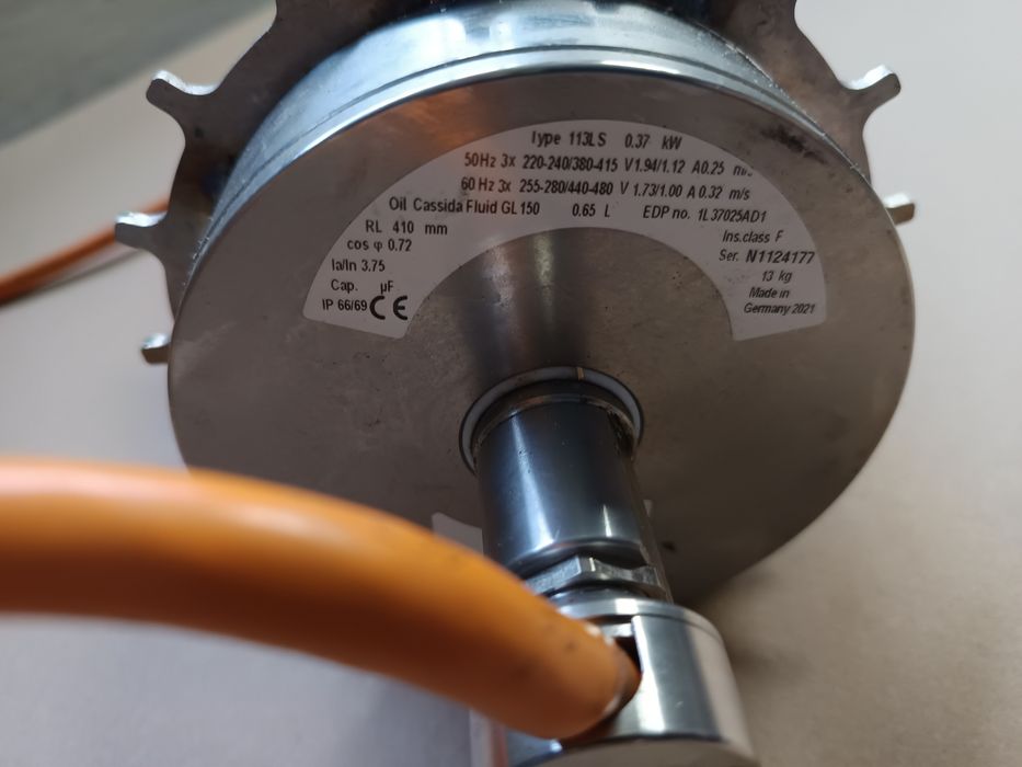 Silnik bębnowy Rulmeca 113LS 3-fazowy - 0,37 kW - 0,5 m/s - RL 510 mm