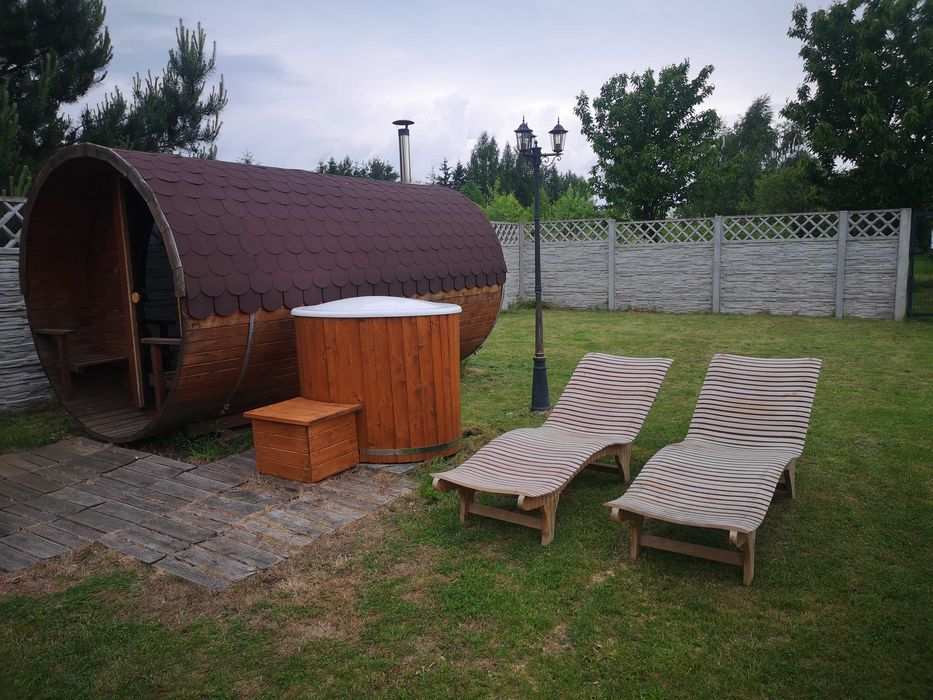 Domek z sauną,  balią i tężnią na wyłączność blisko jeziora