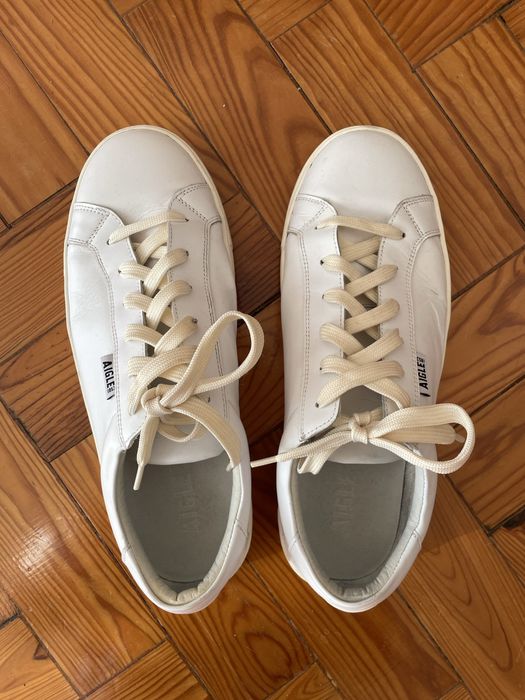 Sapatilhas em couro branco Escape AIGLE