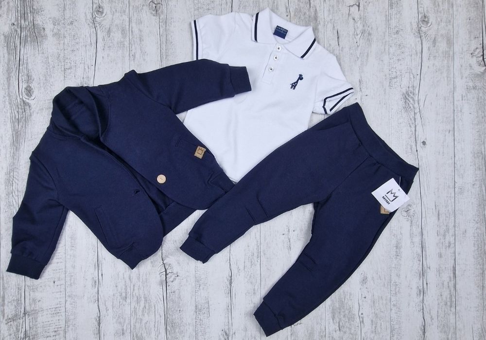 Garnitur chlopiecy 92/98 bawełniany Marynarka, spodnie