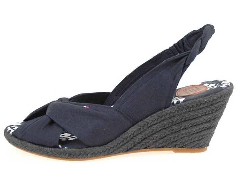 TOMMY HILFIGER MARY - sandały na koturnie, rozmiar 38, stan idealny