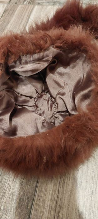 Komplet na zimę vintage czapka i szal