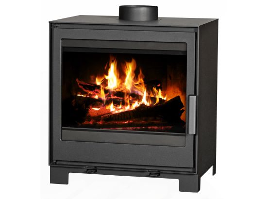 Piec stalowo żeliwny na drewno Victoria Cube L-W