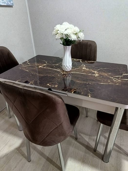 Стол, стіл обеденный кухонный раскладной 4/6 стульев. Bermuda