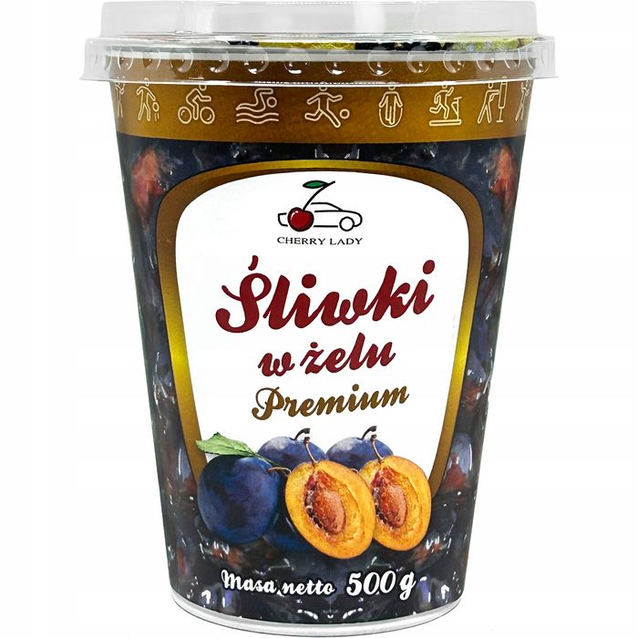 Śliwki W Żelu Cherry Lady 500 G - Frużelina Premium 80%