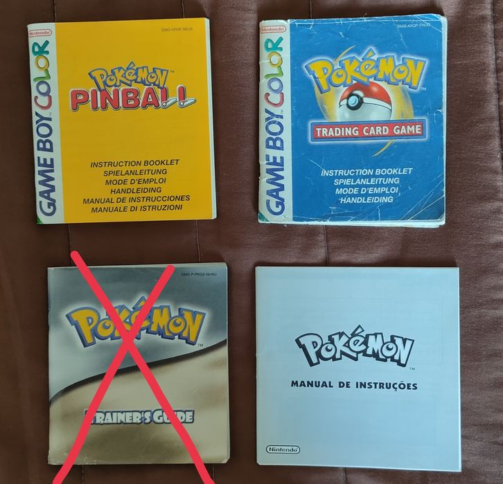 Pokémon Game Boy Manuais Originais