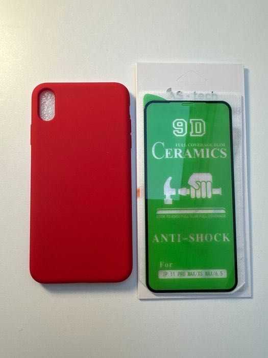 Nowe Etui, Case, Obudowa iPhone XS MAX + szkło ekran