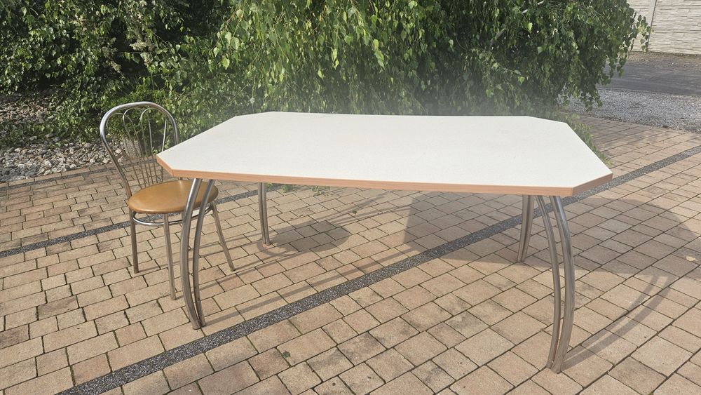 Stół 160x100 cm + 6 krzeseł – komplet do jadalni lub kuchni