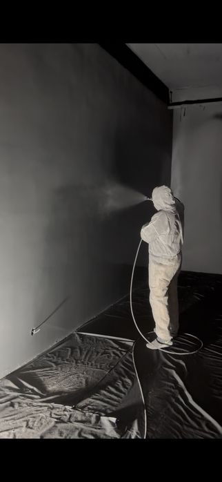 Безповітряне фарбування | Механізоване фарбування | Стіни Стеля Фасад