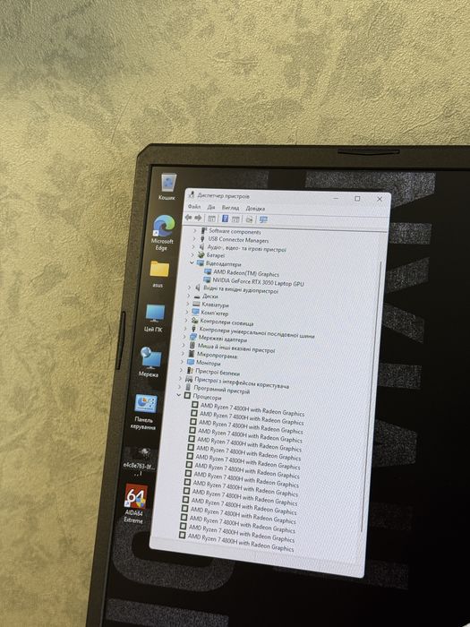 Asus Tuf A17/144Hz/2025год/Ryzen7/RTX3050/Ноутбук.