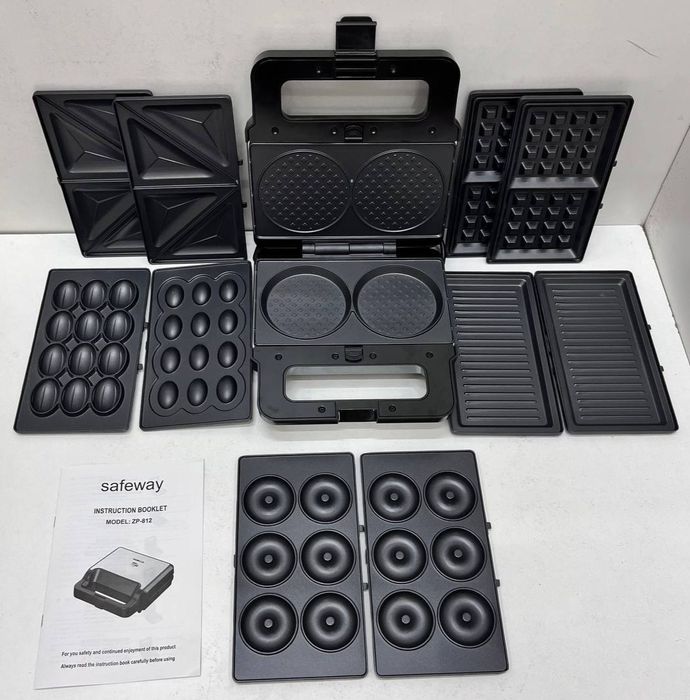 Сэндвичница-вафельница 6в1 Zepline 2200w, Мультимейкер с насадками