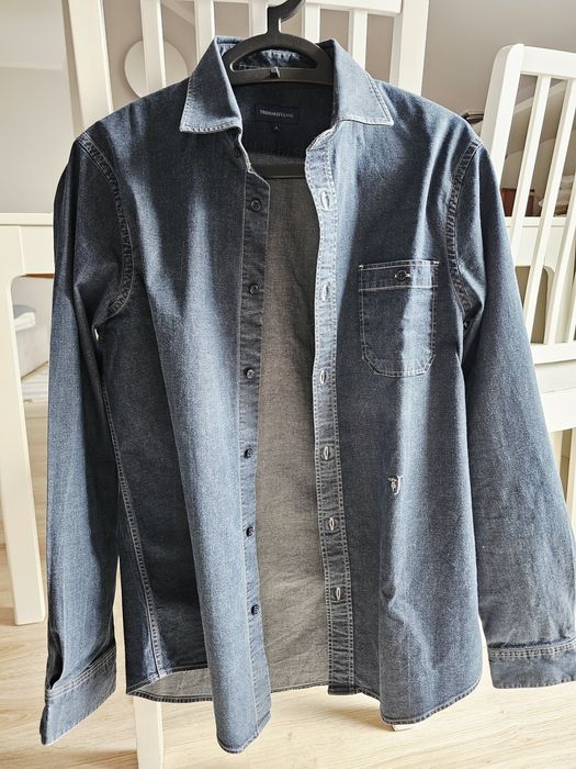 Modna, bawełniana koszula jeansowa Trussardi, o 500 zł TANIEJ!