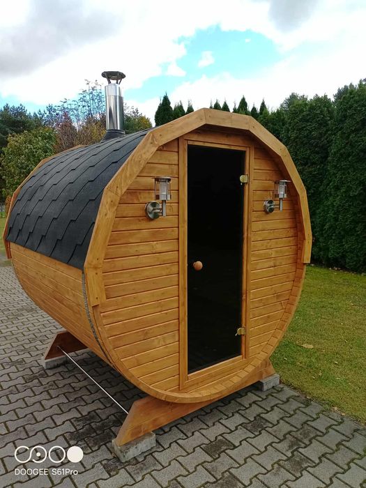 Sauna ogrodowa beczka