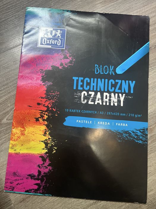 Blok techniczny czarny A3 210g