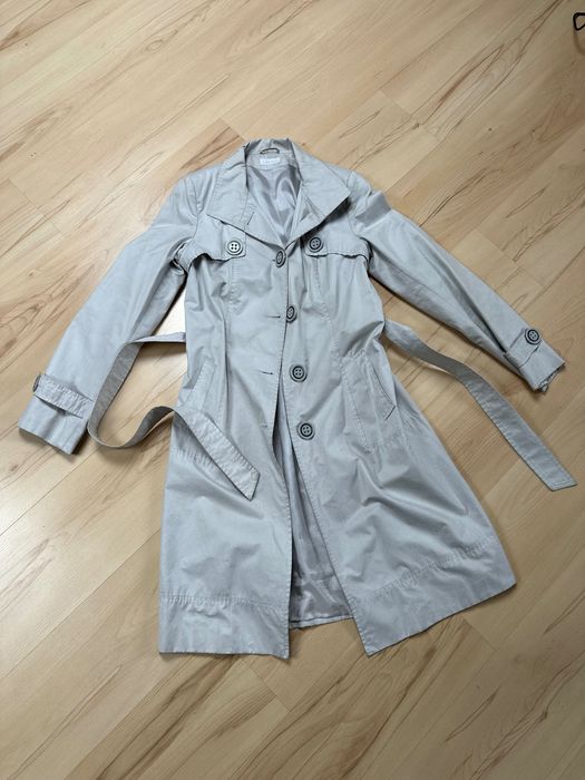 Trencz płaszcz jasny przejściowy szary srebrny
beżowy Bolero