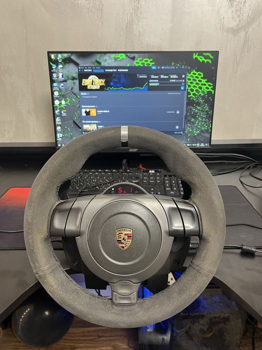Игровой руль Fanatec Porsche 911 gt2 + коробка и педали