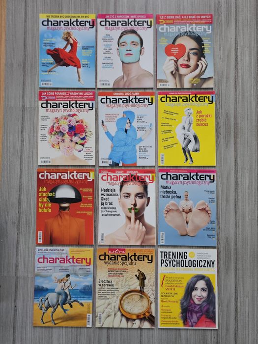 Charaktery magazyn psychologia komplet 12szt terapia zmiana rozwój