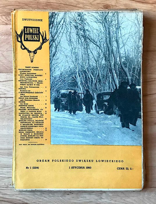 Myślistwo Łowiectwo Czasopismo Łowiec Polski rocznik 1960 kompletny +
