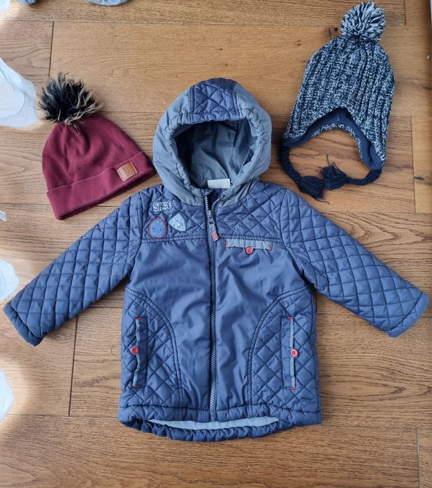Kurtka zimowa Coccodrillo + czapki