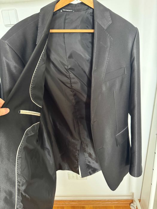 Elegancka męska marynarka - czarna/grafitowa