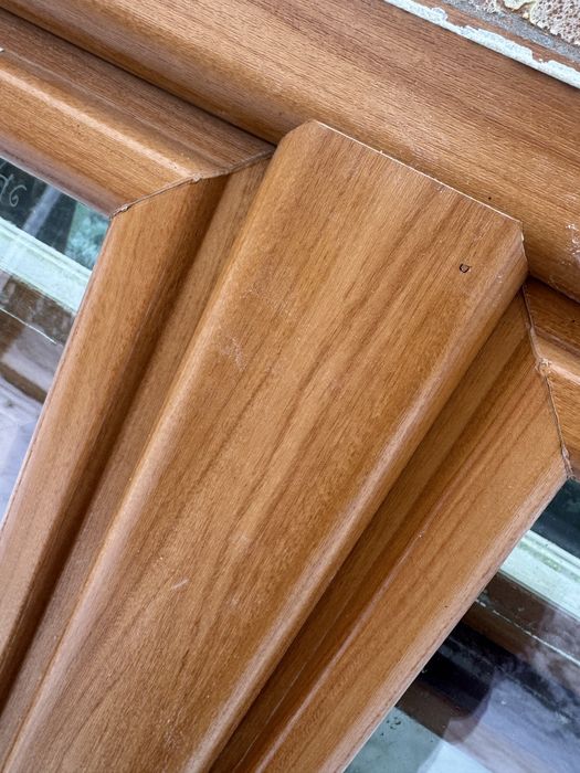 1x okno plastikowe 116x134 RU Winchester/miodowy brąz biale (wysylka)