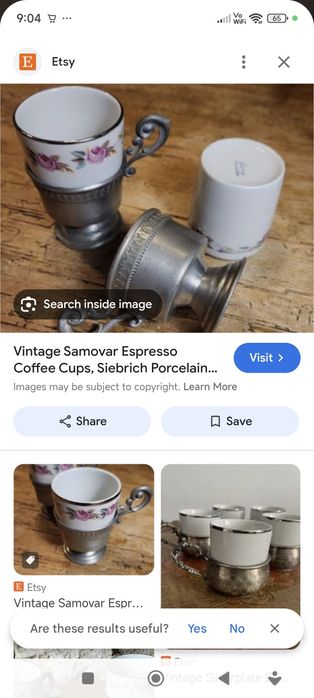 Кавові філіжанки Sebring Porcelana у підстаканниках