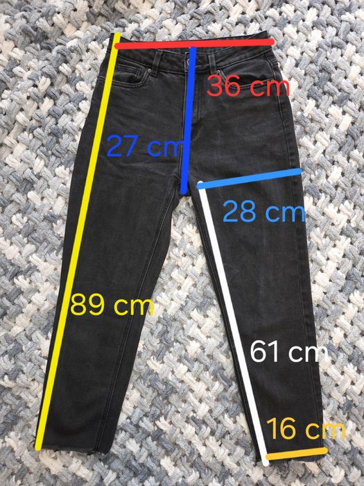 Czarne jeansy damskie S