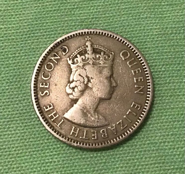 Moeda 25 centavos dos estados do Caribe Central 1965