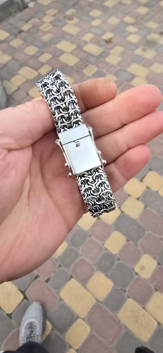 Срібний Браслет подвійний рамзес з коробкою