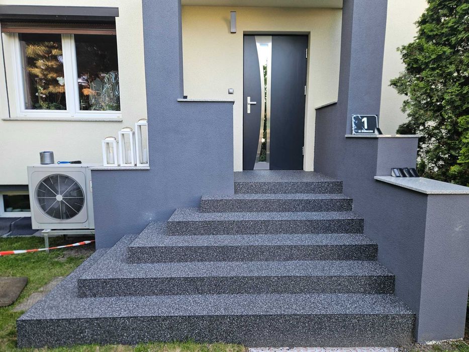 Kamienny dywan, system żywiczny, schody, taras, balkon itp.