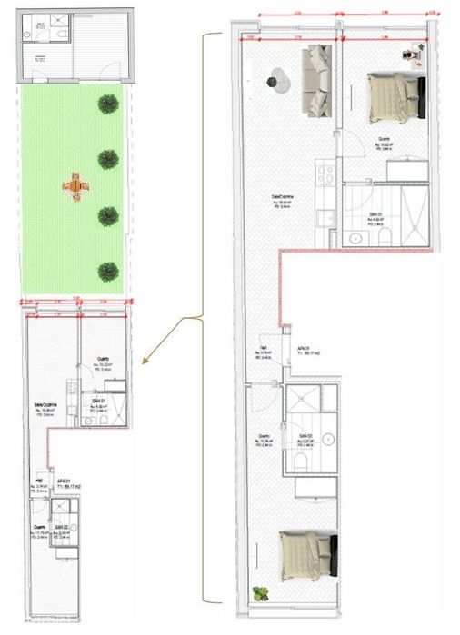 Apartamento T3 em Santa Marinha E São Pedro Da Afurada de 95,00 m2