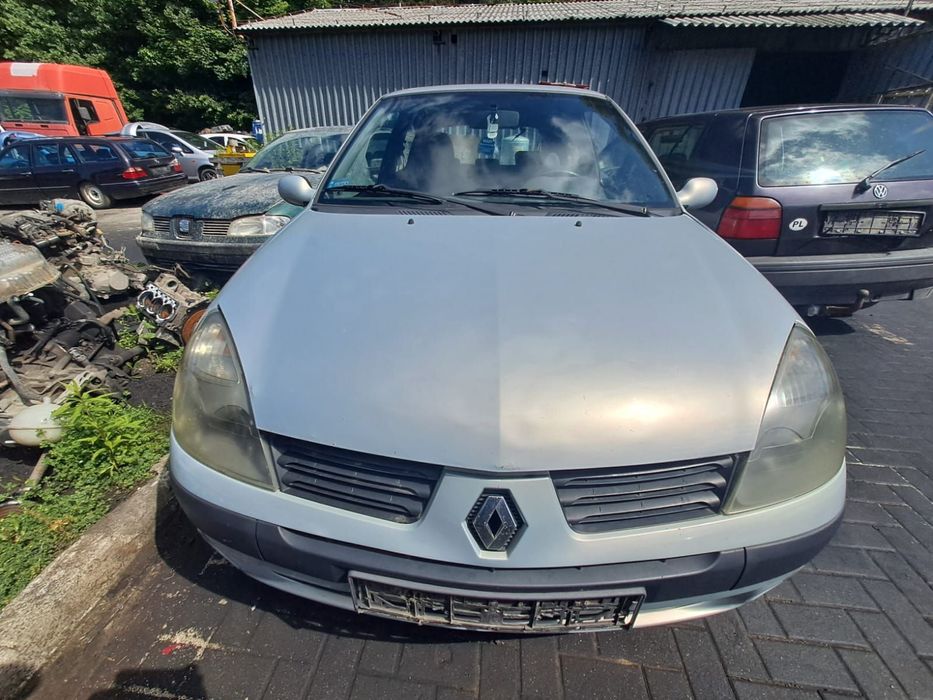KOMPLETNY PRZÓD Renault Clio II FL polift 03-06 MV632 - GREY BOREAL BC. Europa MASKA LAMPA ZDERZAK BŁOTNIK GRILL ATRAPA PAS PRZEDNI WZMOCNIENIE CZOŁOWE CHŁODNICA do założenia bez malowania