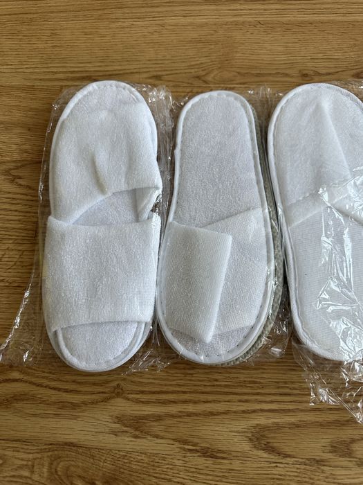 Ciapcie kapcie hotelowe białe nowe 5 par