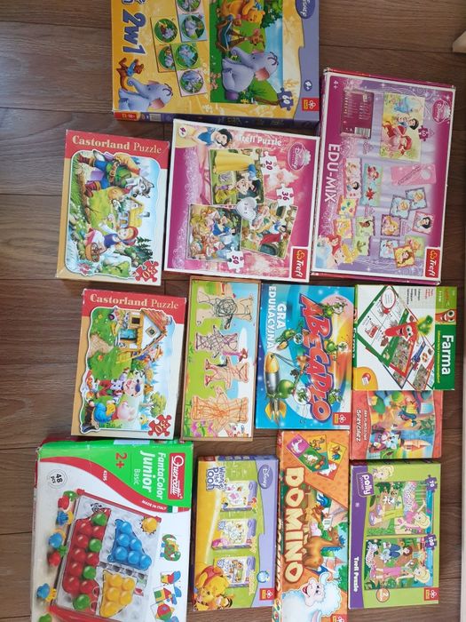 Gry planszowe,puzzle,memo- 13 sztuk