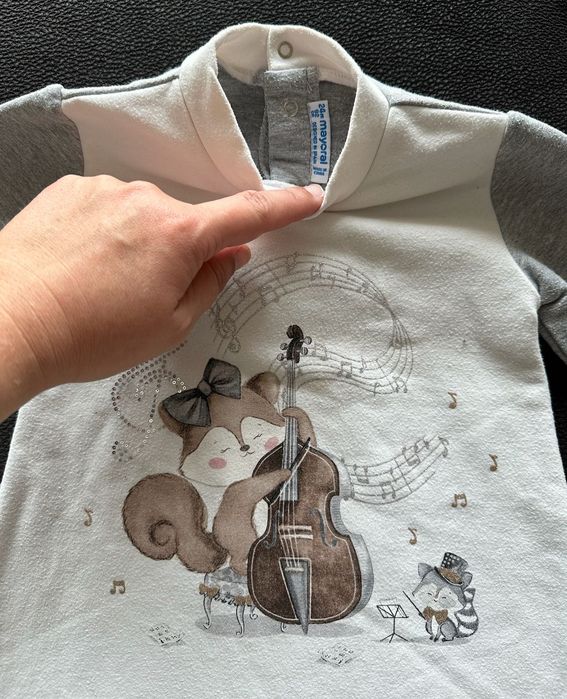 Vestido / Túnica Cinza / Branco Mayoral (24M)