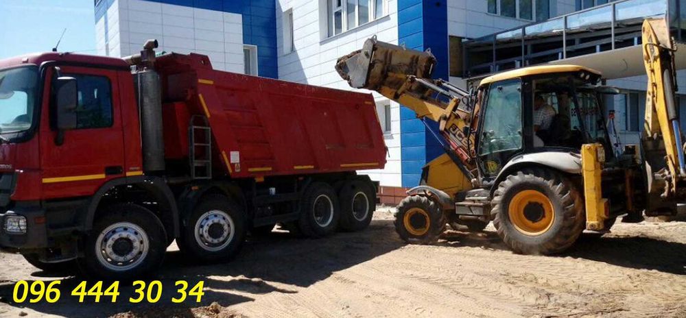 Экcкaвaтop Jcb-3-4cх, Bывоз Mycopa,Гpунтa; Cыпyчиe. Maзы Kaмaзы 10-30т