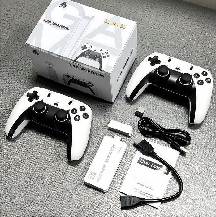 Niwa konsola retro TV stick 2 pady bezprzewodowe 64gb pamięci