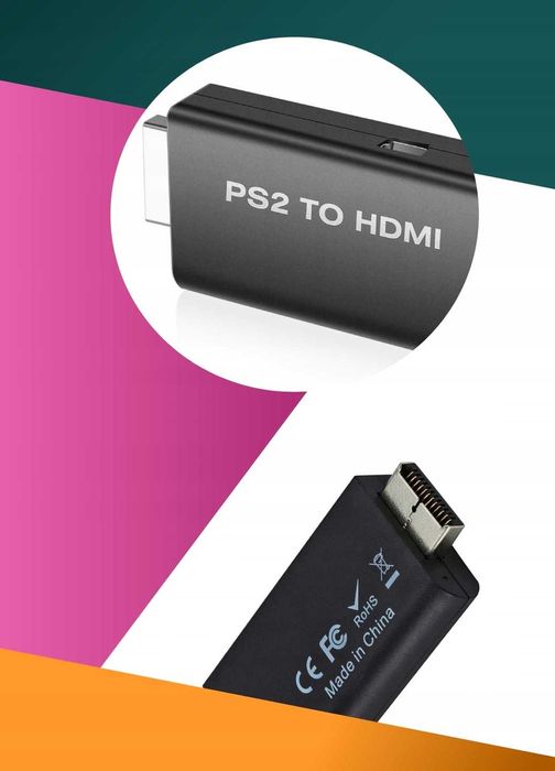 Adapter Konwenter Przejściówka PS2 do HDMI 1080p