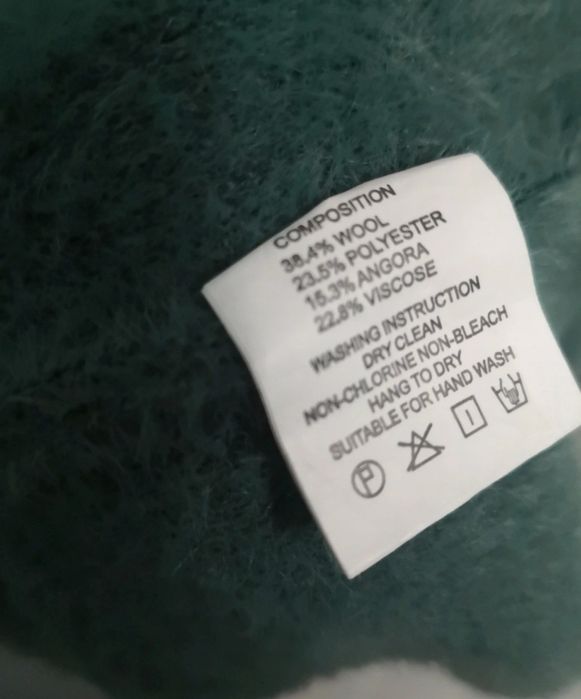 Płaszcz alpaka zielony butelkowa zieleń