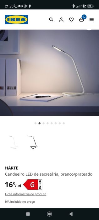 Candeeiro LED de mesa IKEA64751555267586125