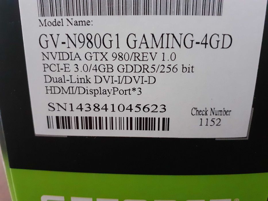 Karta graficzna Gigabyte GeForce GTX 980 4GB GDDR5 (256 bit)