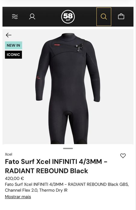 Fato de surf marca Xcel infinity