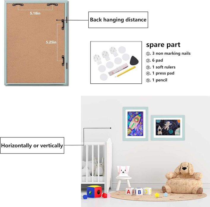 851 Sztuczna ramka dla dzieci z otworem z przodu, wymienna