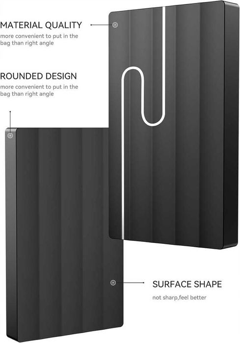 Zewnętrzny Dysk Twardy 2TB, 2,5", USB-C – Cienki i Przenośny