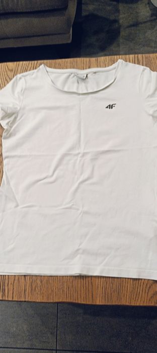 Koszulka, T-shirt biały 4f, rozmiar 146 cm