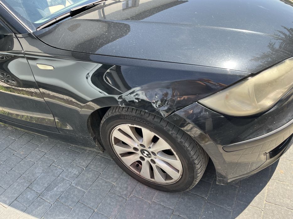 Bmw seria 1 e87 z 2007 czarne  poj 2,0 mox 130kw