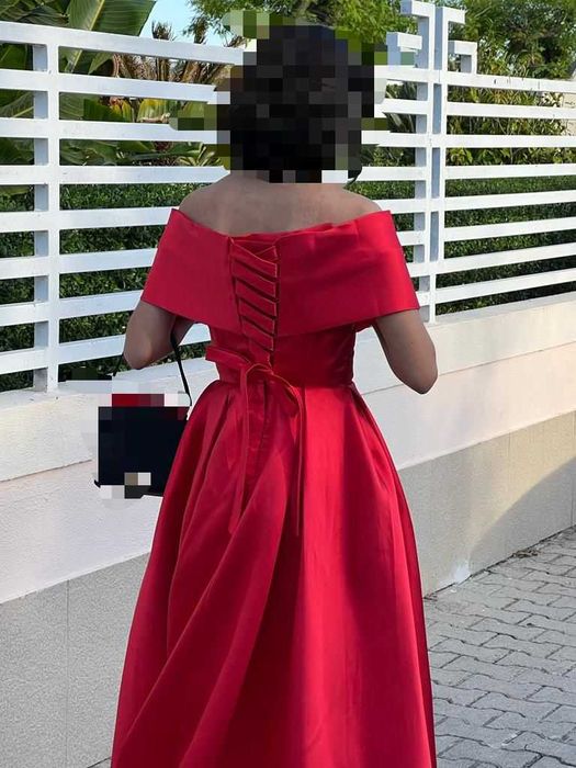 Vestido Cetim Vermelho